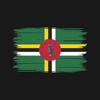 pincel de bandeira da dominica. bandeira nacional vetor