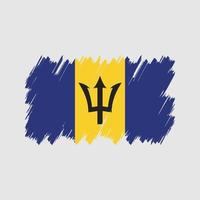 vetor de escova de bandeira de barbados. bandeira nacional