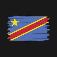 pincel de bandeira da república do congo. bandeira nacional vetor