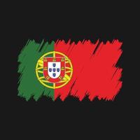 vetor de escova de bandeira de portugal. bandeira nacional