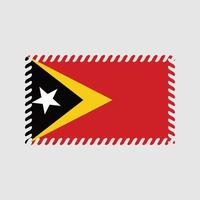 vetor de bandeira de timor leste. bandeira nacional