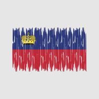 pinceladas de bandeira de liechtenstein. bandeira nacional vetor