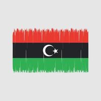 escova de bandeira da líbia. bandeira nacional vetor