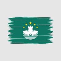 pincel de bandeira de macau. bandeira nacional vetor