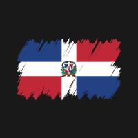 vetor de pincel de bandeira da república dominicana. bandeira nacional