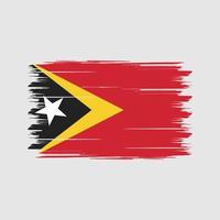 pincel de bandeira de timor leste. bandeira nacional vetor