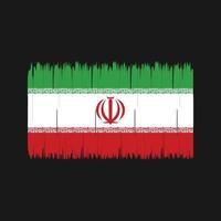 escova de bandeira do irã. bandeira nacional vetor