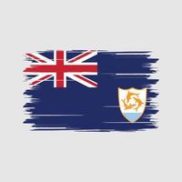 escova de bandeira de anguila. bandeira nacional vetor