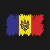 vetor de pincel de bandeira da Moldávia. bandeira nacional