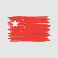 escova de bandeira da china. bandeira nacional vetor