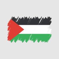 vetor de pincel de bandeira da Palestina. bandeira nacional