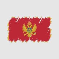 vetor de escova de bandeira de montenegro. bandeira nacional