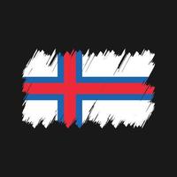 vetor de pincel de bandeira das ilhas faroe. bandeira nacional