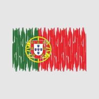 pinceladas de bandeira de portugal. bandeira nacional vetor