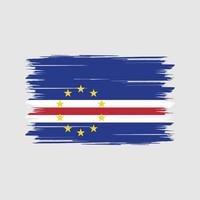 pincel de bandeira de cabo verde. bandeira nacional vetor