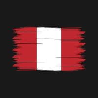 escova de bandeira do peru. bandeira nacional vetor