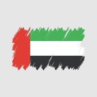 Vetor de pincel de bandeira dos Emirados Árabes Unidos. bandeira nacional