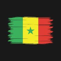 escova de bandeira do senegal. bandeira nacional vetor