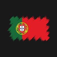 pincel de bandeira de portugal. bandeira nacional vetor