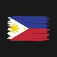 escova de bandeira das filipinas. bandeira nacional vetor