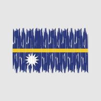 pinceladas de bandeira nauru. bandeira nacional vetor