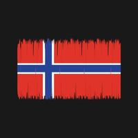 escova de bandeira da noruega. bandeira nacional vetor