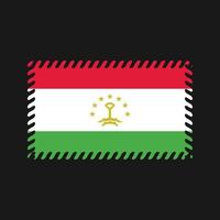 vetor de bandeira do tajiquistão. bandeira nacional