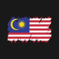 vetor de pincel de bandeira da malásia. bandeira nacional