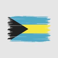 escova de bandeira das bahamas. bandeira nacional vetor