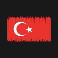 escova de bandeira da turquia. bandeira nacional vetor