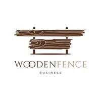 inspiração de design de logotipo de ícone de cerca de madeira vetor