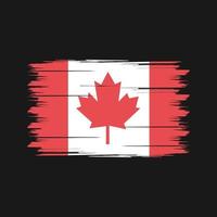 escova de bandeira do Canadá. bandeira nacional vetor