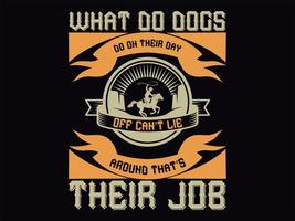 arquivo vetorial de design de camiseta de cachorro vetor