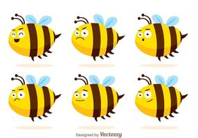 Cute Bee Vectors com Expressões