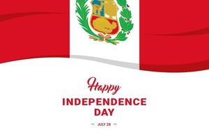 dia da independência do Peru vetor