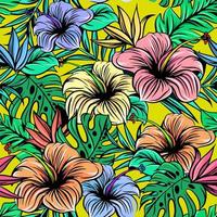 fundo de vetor floral tropical