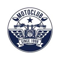 distintivo de logotipo de clube de aventura de motocross desenhado à mão vetor