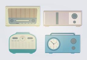 Retro Vectores de rádio vetor