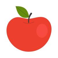 simples maçã fofa. lanches saudáveis, vitaminas, frutas. ilustração em estilo simples vetor