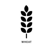 modelo de design de logotipo de vetor de ícone de trigo
