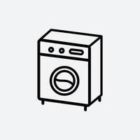 ilustração de estilo simples de ícone de máquina de lavar vetor