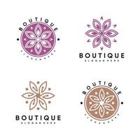 coleção de logotipo do conjunto de ícones boutique com vetor premium de elemento criativo