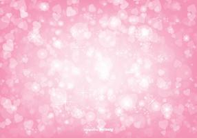 Ilustração cor-de-rosa bonita do fundo dos corações de Bokeh vetor