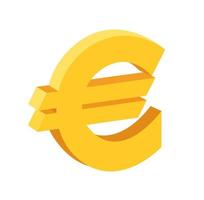 moeda de ouro do euro. ilustração vetorial vetor