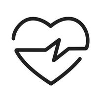 ícone de coração com sinal, batimentos cardíacos. ilustração vetorial vetor