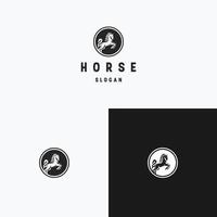 modelo de design plano de ícone de logotipo de cavalo vetor