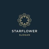 ilustração em vetor modelo de design de ícone de logotipo de flor estrela