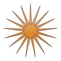 gradiente de ouro rico estilo de luxo natal ano novo star ray decoração ícone minimalista vetor
