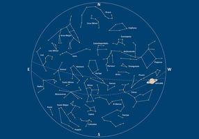 Mapa de Constelações vetor