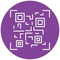 estilo de ícone de código qr vetor